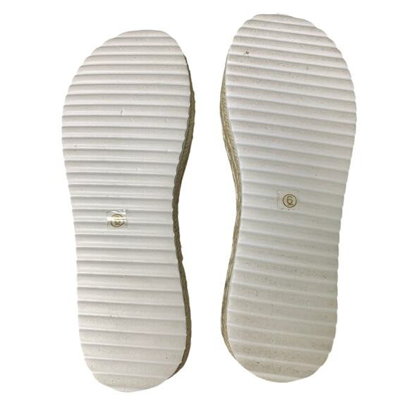 Laicigo Womens Size 6 Black 2.25" Platform Espadrille Open Toe Flip Flop Shoes - Picture 7 of 7